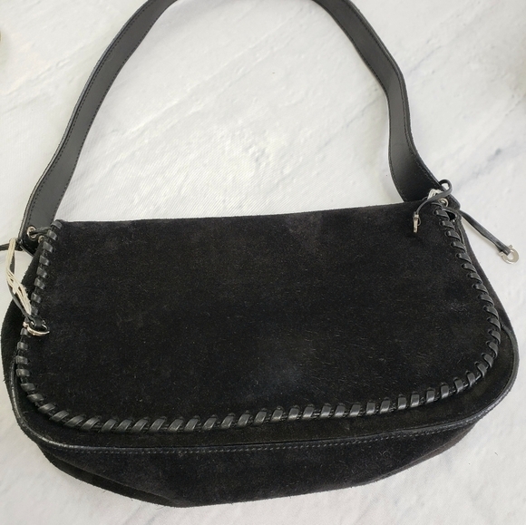 Salvatore Ferragamo AF-21 3897 Suede Bag Hobo EUC